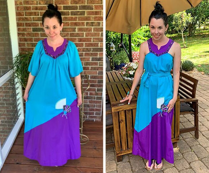 Jillian Owens chỉ tốn 1 USD cho 1 chiếc váy maxi đi biển. 