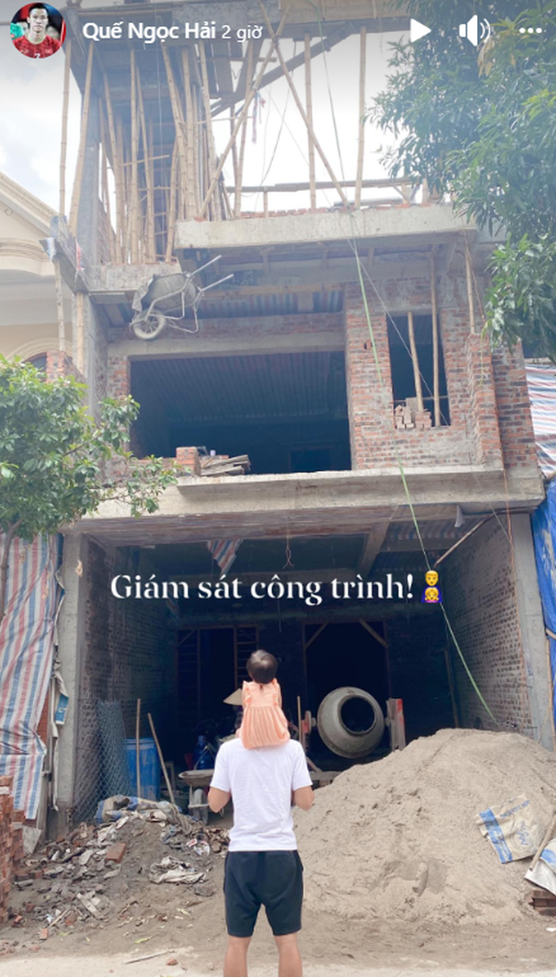 Quế Ngọc Hải hé lộ hình ảnh ngôi nhà đang xây dựng.