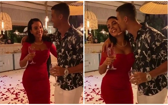 Ronaldo và Georgina lãng mạn khiêu vũ trên những cánh hồng Ảnh 2