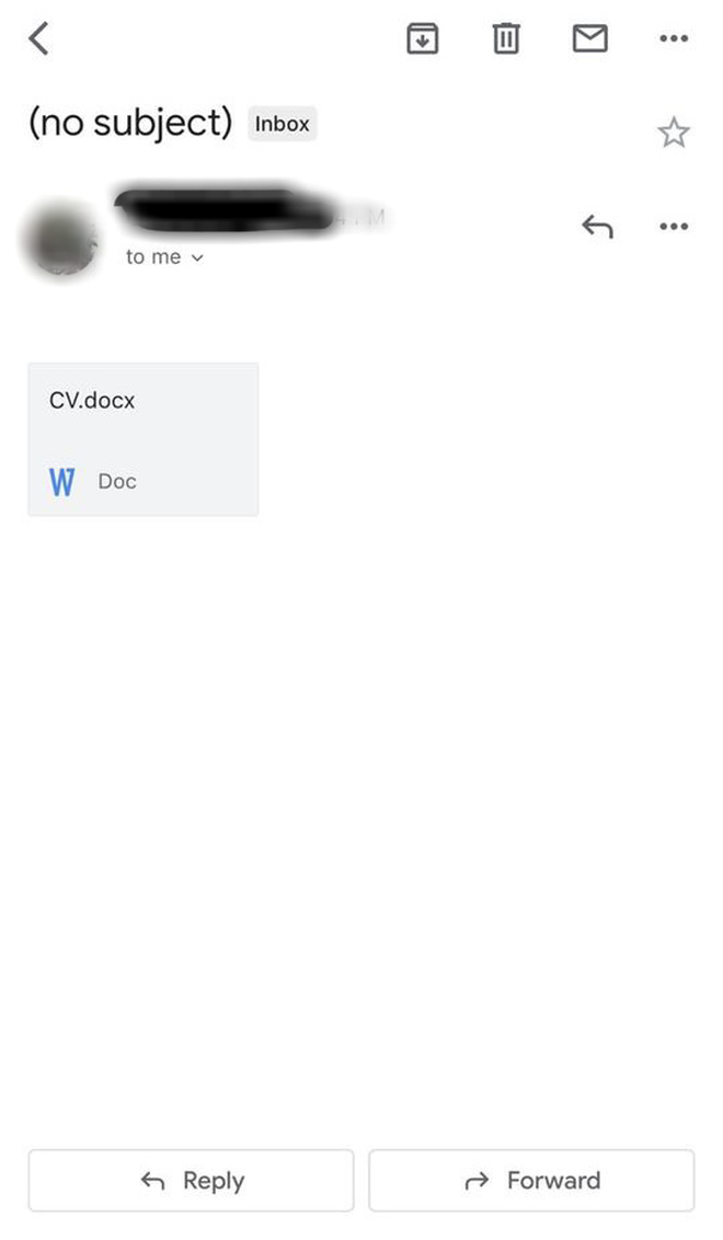 Cách gửi mail 'cục súc' nhất năm của một sinh viên khi đi xin việc. Ảnh: Hội review công ty có tâm! Góc bàn luận có tầm!