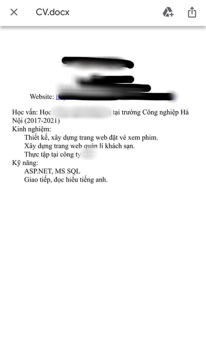 Nội dung bên trong càng khiến nhà tuyển dụng thêm phần bực bội. Ảnh: Hội review công ty có tâm! Góc bàn luận có tầm!