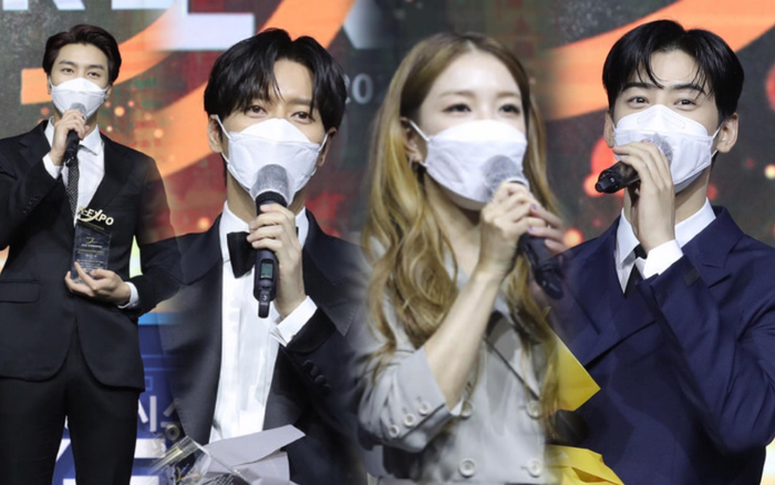 BoA, Park Hae Jin, Cha Eun Woo và NCT 127 đeo khẩu trang nhận giải thưởng 'Làn sóng Hàn Lưu 2020' Ảnh 2