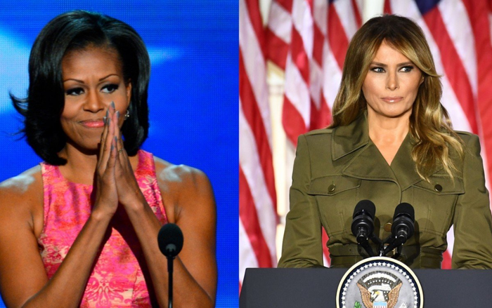 Melania Trump và phong cách thời trang đối lập với Michelle Obama trong chiến dịch tranh cử Ảnh 2