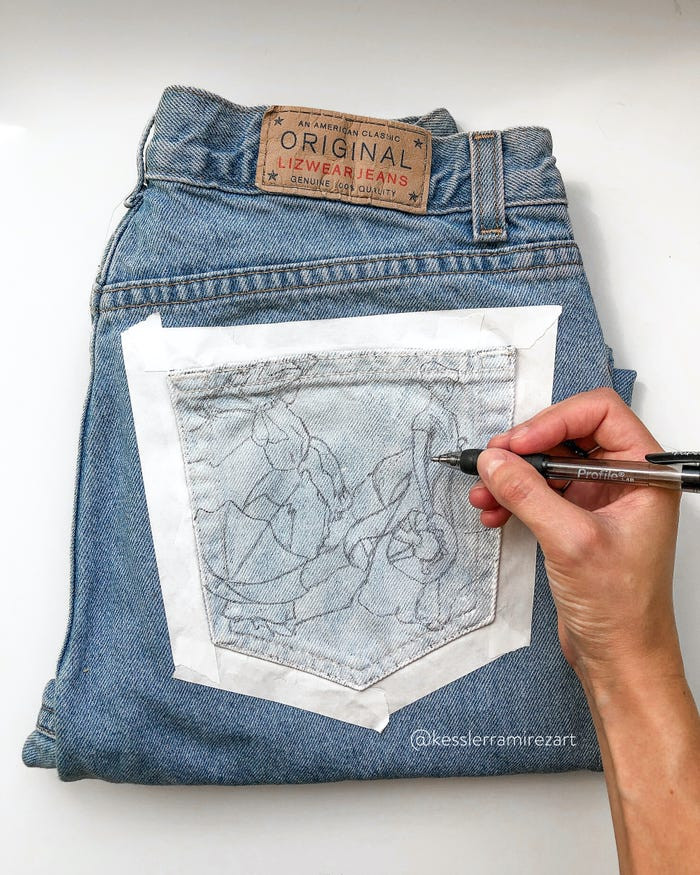 Cô gái kinh doanh phát đạt nhờ vẽ tranh Van Gogh lên quần jeans cũ Ảnh 7