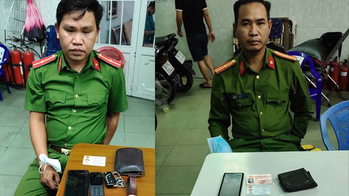 Hai đối tượng giả danh Cảnh sát hình sự Bộ Công an. Ảnh: VietNamNet