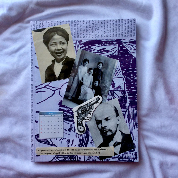 Những nhân vật nổi tiếng trong các tác phẩm Văn học cũng được nam sinh cắt ra và trang trí trên bìa vở. 