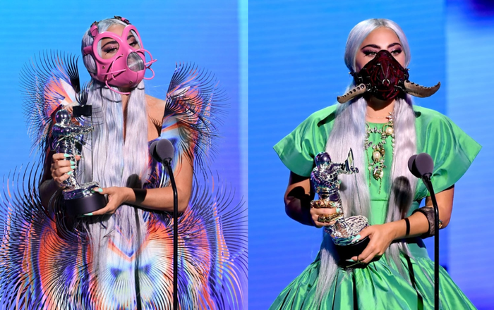 'Lên đồ' dự VMAs giữa dịch Covid, Lady Gaga mang cả tủ đồ cá tính, đến khẩu trang cũng chất vô cùng Ảnh 2