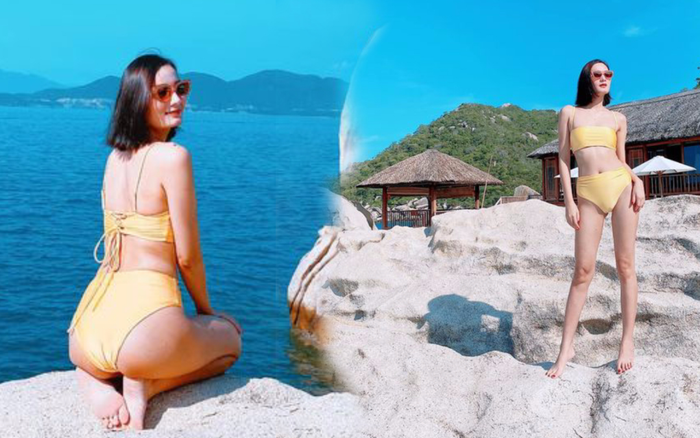 Rũ bỏ mác bộ xương di động, Lê Thúy mặc bikini khoe vòng ba nảy nở hút mắt người nhìn Ảnh 2