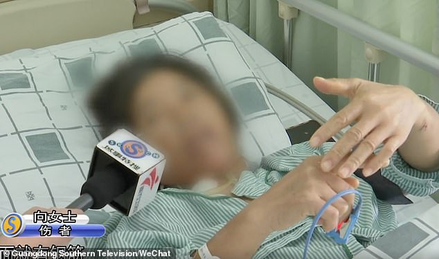 Chị Tương đang điều trị tại bệnh viện.