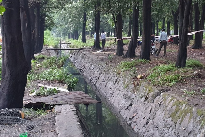 Hiện trường xảy ra vụ việc. Ảnh: báo Lao động