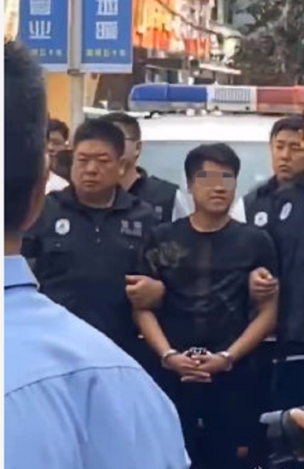 Hình bị cảnh sát bắt giữ. 