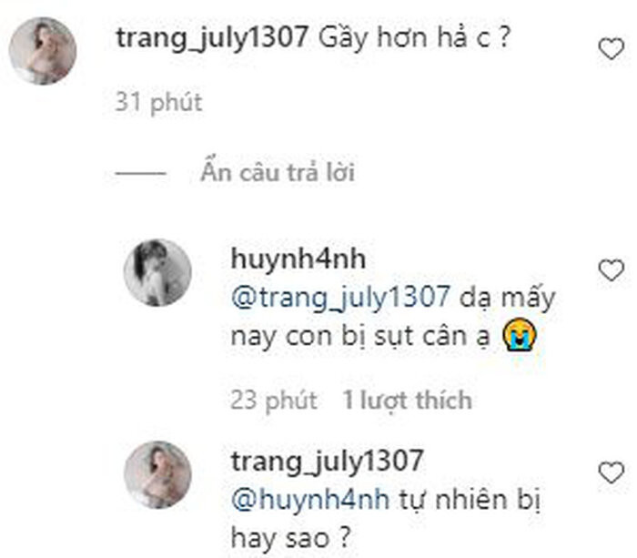 Cư dân mạng đồn đoán chắc buồn chuyện tình cảm nên cô nàng sụt cân đây mà