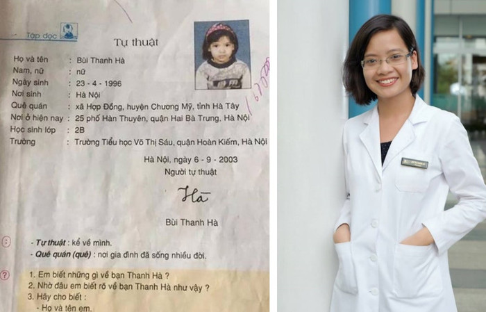 Bé gái ngày nào xuất hiện trong sách giáo khoa nay đã trở thành một bác sĩ tài giỏi. 