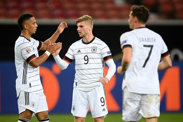 Timo Werner đưa Đức vượt lên dẫn trước.