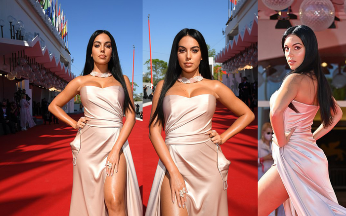 Người tình Cristiano Ronaldo khoe vòng 1 nóng bỏng và cặp đùi mật ong ở LHP Venice Ảnh 2