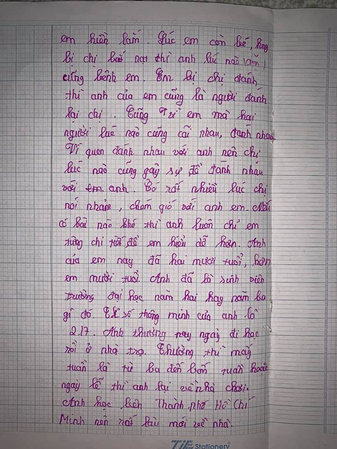 Bài văn tả anh trai với vô số lời khen ngợi cùng chỉ số IQ cực 'đỉnh' của cô bé tiểu học khiến CĐM cười ngất Ảnh 2
