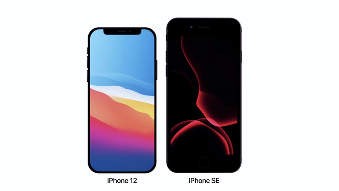 Đúng như các tin đồn gần đây, chiếc iPhone 12 concept của the Hacker 34 có kích thước nhỏ hơn so với iPhone SE. Nếu những nguồn tin gần đây chính xác, iPhone 12 chắc chắn sẽ trở thành chiếc iPhone nhỏ gọn nhất vào năm 2020 mặc dù có màn hình 5.4 inch, nhờ sử dụng thiết kế 'tai thỏ'. (Ảnh: the Hacker 34)