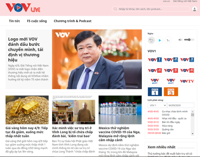 VOV ra mắt hệ thống nội dung số VOVlive