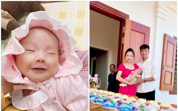 Phan Văn Đức hạnh phúc ngày đầy tháng của cô 'công chúa nhỏ' Dâu Tây Ảnh 2