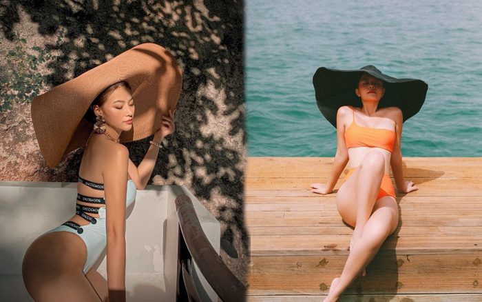 Hoa hậu Phương Khánh, Phạm Quỳnh Anh khoe sắc vóc đầy quyến rũ với chiếc mũ che cả thế giới Ảnh 2