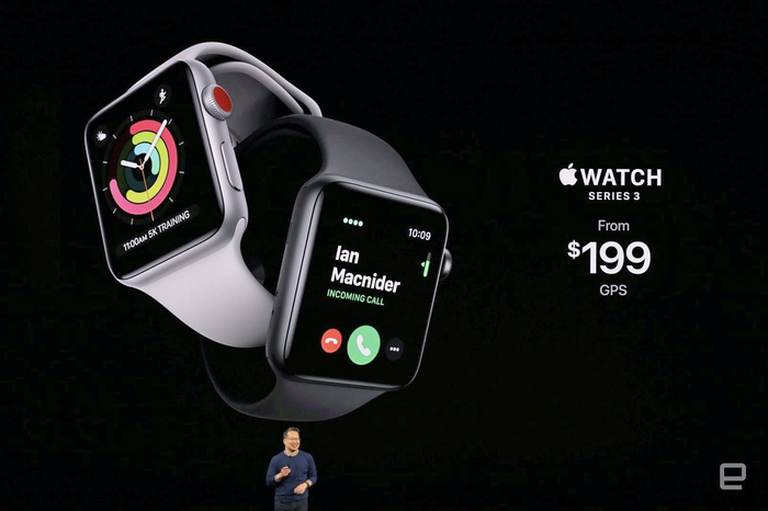 Apple Watch giá rẻ được cho là vẫn trang bị tính năng phát hiện ngã chỉ có ở dòng Series 4-Series 5, và phản hồi xúc giác. (Ảnh: Engadget)