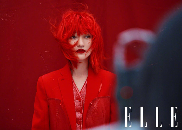 Châu Tấn rực đỏ khi chụp hình thời trang để kỉ niệm 75 năm tạp chí Elle Trung Quốc