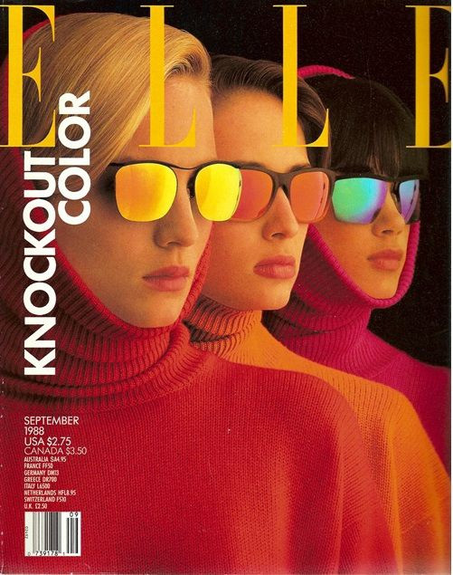 Trang bìa mở mùa tạp chí Elle thời trang phiên bản Mỹ năm 1988 