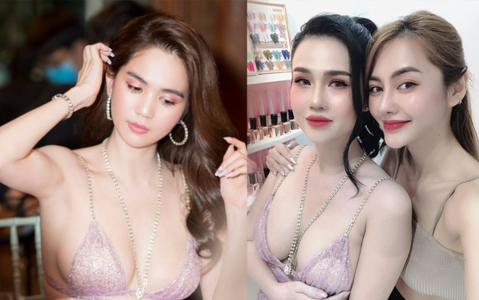 Ngọc Trinh vô đối trong Vbiz nhưng vẫn bị chị gái ruột đã 2 con vượt mặt khi mặc chung một chiếc váy Ảnh 2