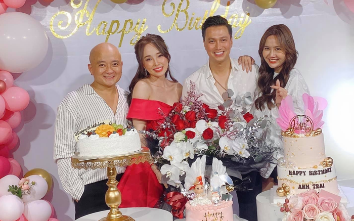 Giữa nghi vấn hẹn hò, Quỳnh Nga và Việt Anh lại tình tứ không rời nhau nửa bước trong tiệc sinh nhật Ảnh 2