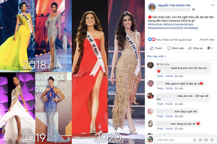 Màu sắc của trang phục được Khánh Vân đặc biệt chú trọng.