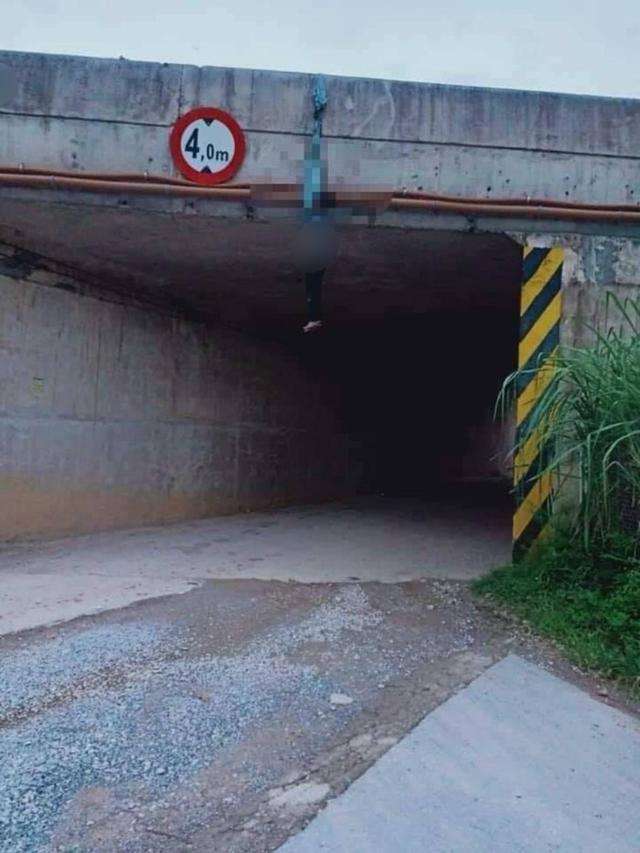 Khu vực phát hiện nạn nhân tử vong. Ảnh Facebook