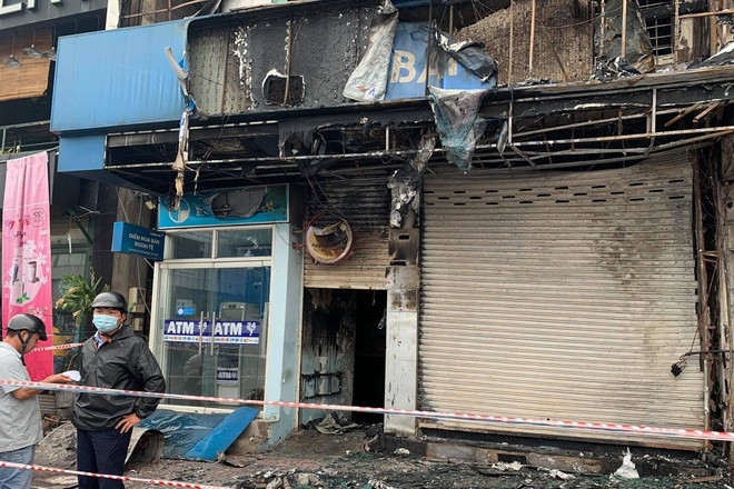 Hiện trường vụ cháy. Ảnh: Zing