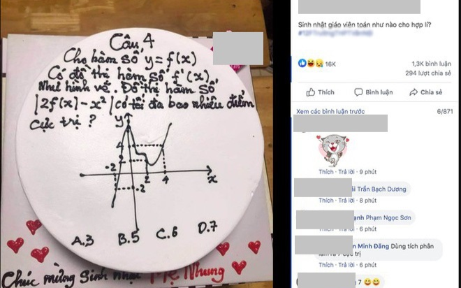 Cất công chuẩn bị bánh sinh nhật 'độc lạ' tặng giáo viên, học trò khiến cô giáo không biết nên vui hay buồn! Ảnh 2