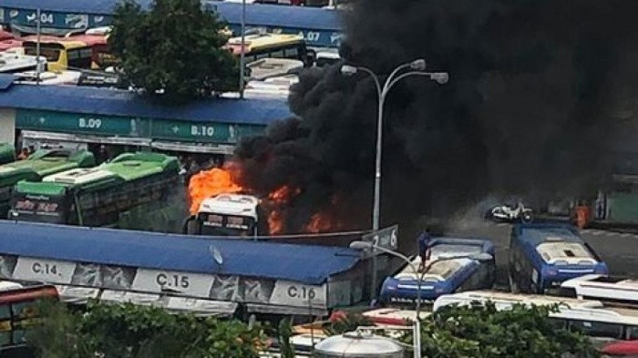 Hiện trường vụ cháy. Ảnh: báo Giao Thông