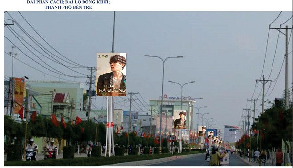 'Choáng' với dự án chào đón MV Hoa Hải đường từ fan Jack: Chạy quảng cáo trên 4 tuyến xe buýt Sài Gòn - Hà Nội, treo biển đèn led dài khắp đại lộ ở Bến Tre Ảnh 6