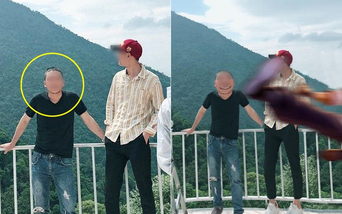 Nhờ các 'cao nhân photoshop' sửa ảnh, chàng trai 'hoảng hồn' khi bị 'đá bay' xuống núi, nhận kết quả không thể 'buồn' hơn Ảnh 2