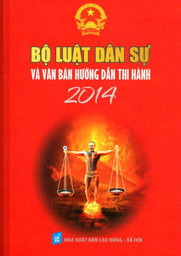 Bìa sách 'Bộ luật dân sự và văn bản hướng dẫn thi hành 2014' gây chú ý với hình ảnh của nghệ sĩ hài Công Lý