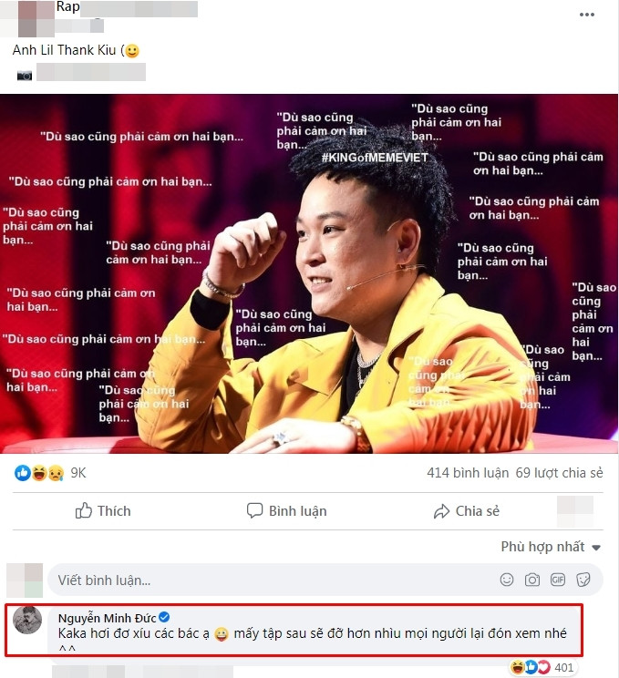 Huấn luyện viên Lil'Shady đích thân 'đáp trả' hình ảnh 'châm chọc' của fan, hứa hẹn sẽ có cải thiện về phần nhận xét trong những tập phát sóng kế tiếp.