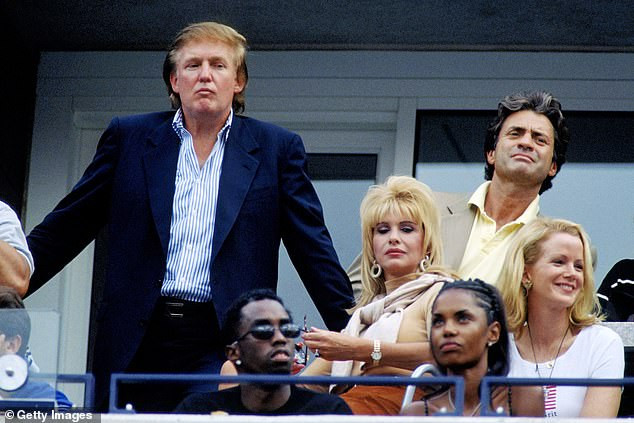 Trump và vợ cũ Ivana tại US Open.