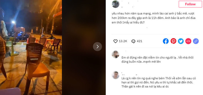 Vượt 200 km để gặp người yêu qua mạng, cô gái nhận cái kết không thể 'phũ' hơn Ảnh 3