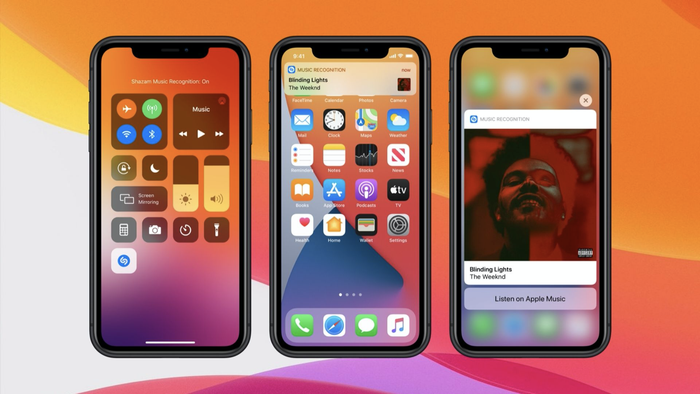 iOS 14.2 beta đã có tính năng biết được giai điệu đang phát xung quanh bạn là bài hát gì, kể cả là những bài hát đang được phát trong ứng dụng. (Ảnh: Apple)