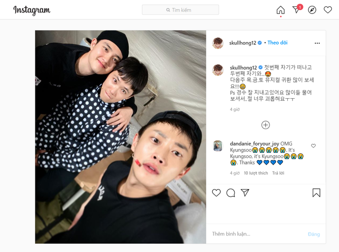 Bài đăng của Hongki nhận được nhiều sự chú ý của fan.