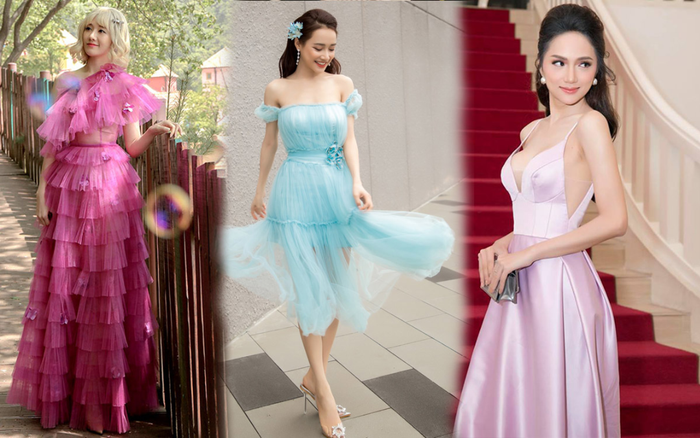 Hari Won, Nhã Phương khiến fans quên tuổi thật, Hương Giang quyến rũ hơn nhờ màu pastel thần thánh Ảnh 2