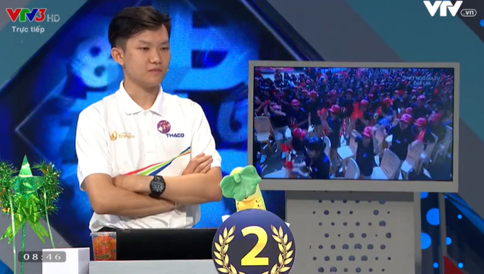 Á quân Đường lên đỉnh Olympia năm thứ 20 - Vũ Quốc Anh. Ảnh chụp màn hình