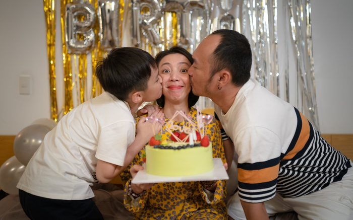 Được ông xã Tiến Luật và con trai tổ chức sinh nhật, Thu Trang tiết lộ điều ước ai nghe cũng gật gù 'cao thủ là đây' Ảnh 2