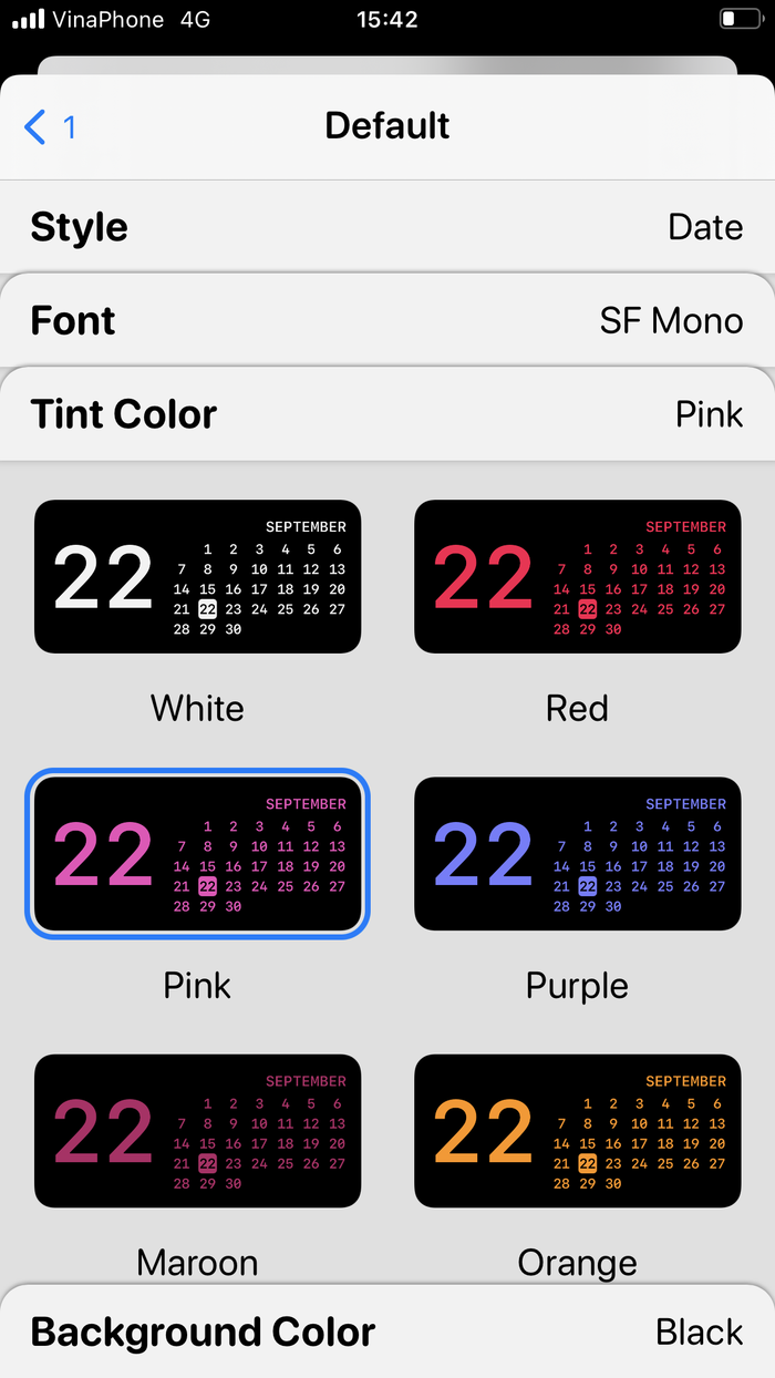 Sau đó là chọn Màu chữ (Tint color)...