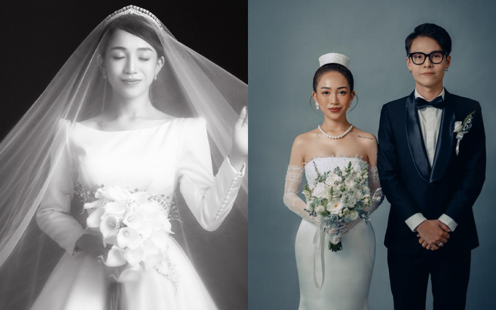 Ái nữ nhà Minh Nhựa gây 'sốt' khi lần đầu hé lộ bộ ảnh cưới 'đẹp mướt mắt' nhân kỷ niệm một năm lên xe hoa Ảnh 2