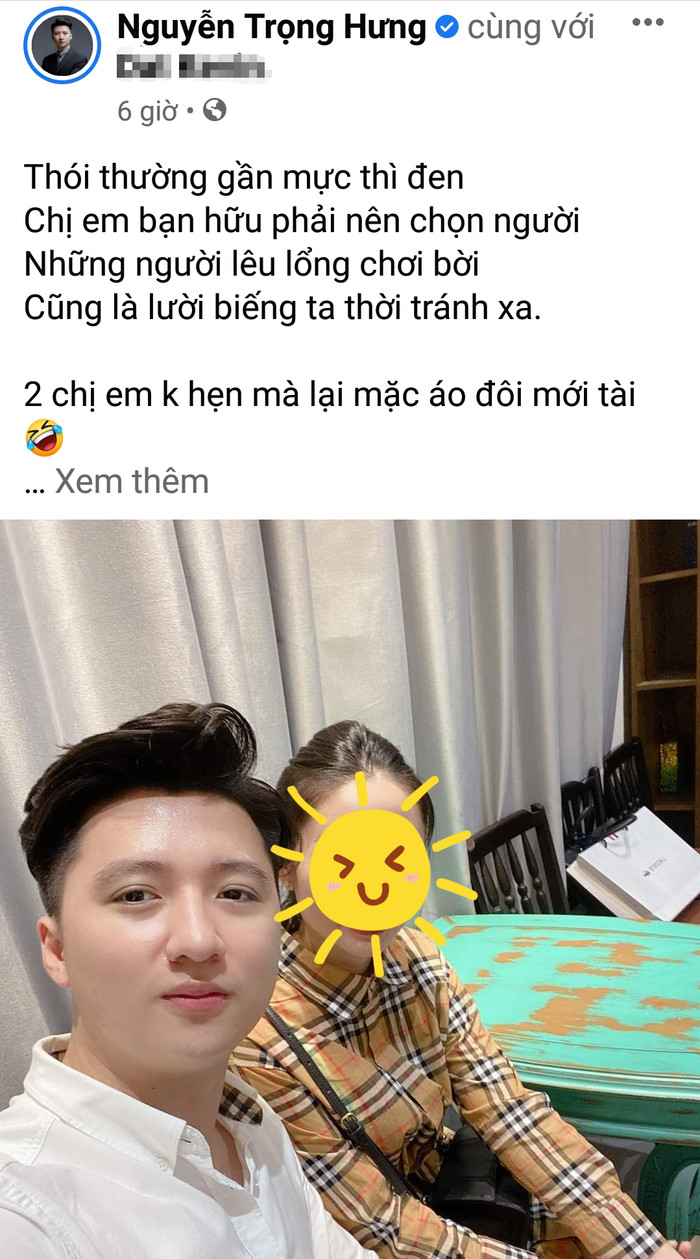 Dòng trạng thái 'nên thơ' của Trọng Hưng làm dân tình thích thú