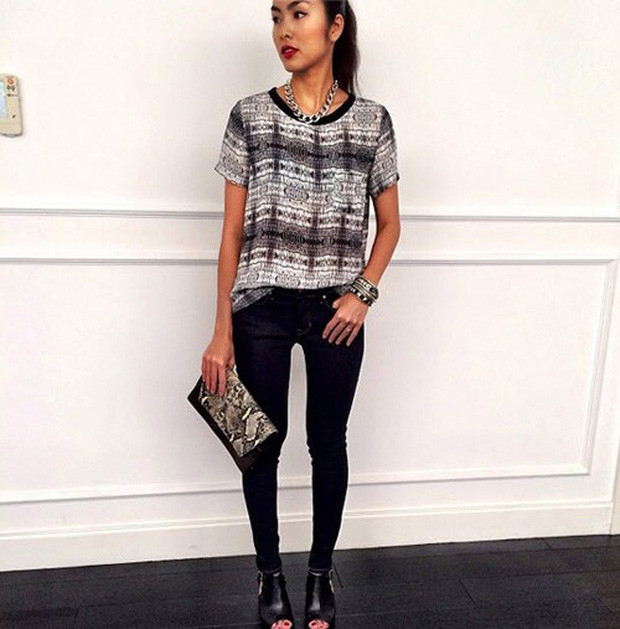 Tay chân khẳng khiu cũng là đặc điểm hình thể của Tăng Thanh Hà. 