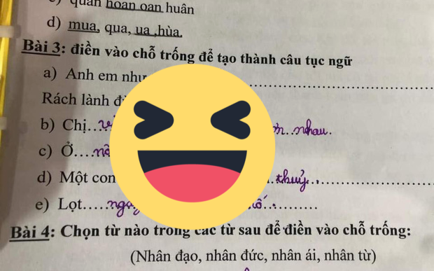 Giáo viên Tiếng Việt 'cạn lời' trước màn điền vào chỗ trống đầy sự ngô nghê của học sinh Ảnh 2